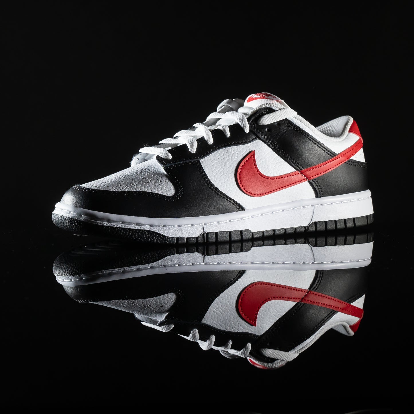 Nike Dunk Low Red Swoosh Panda