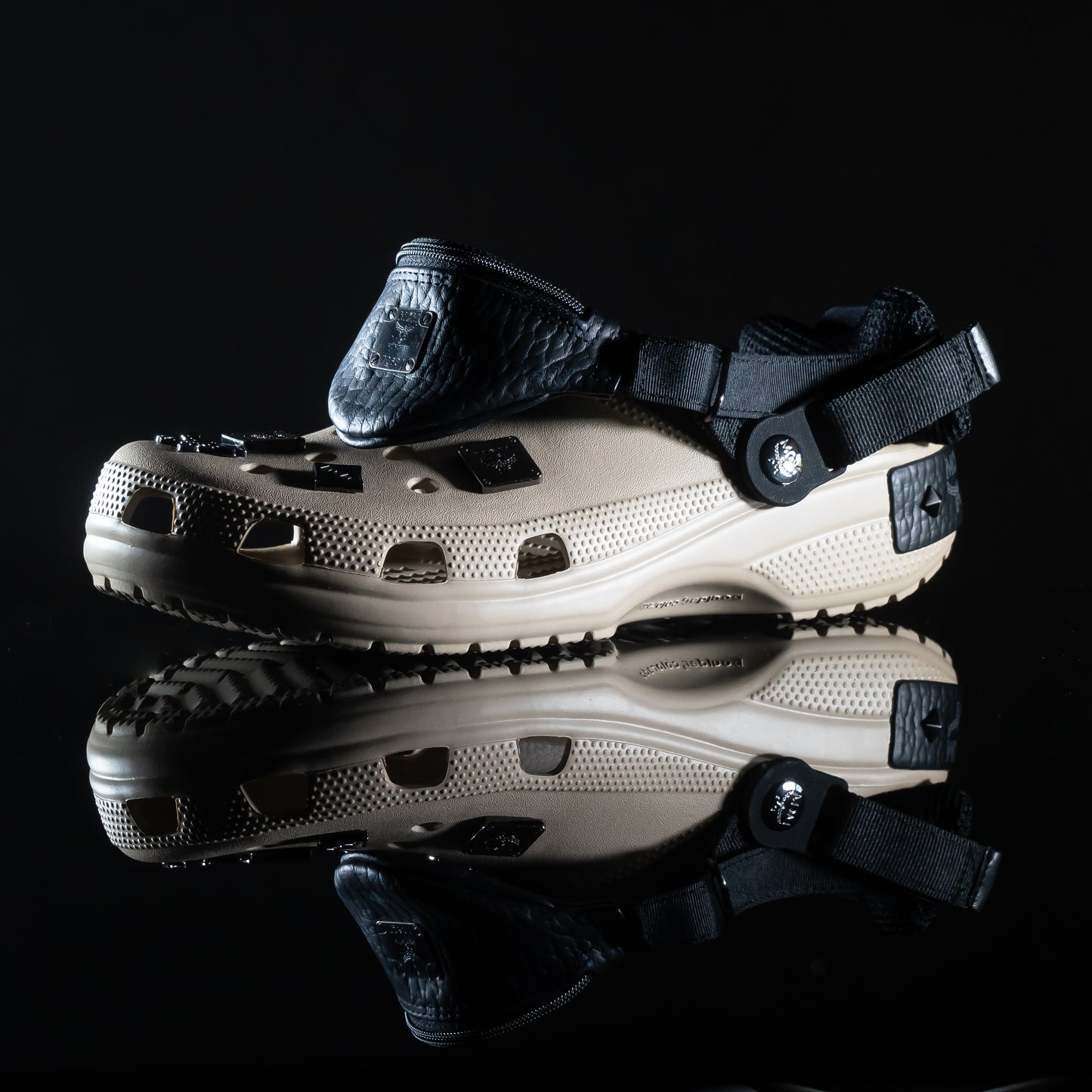 MCM Crocs Black Brown
